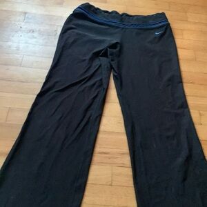 Black Nike sweats with blue band. Good quality. L